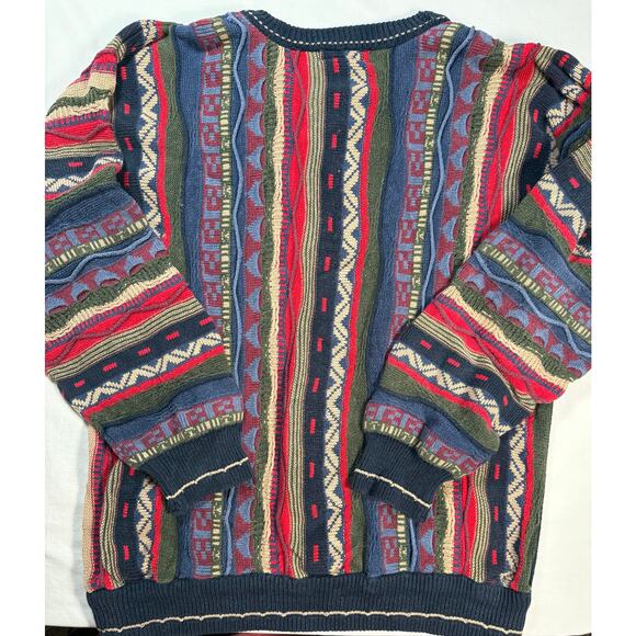 Vintage Sutter & Grant 3D Knit Coogi Style Sweater Cotton Size XL - Picture 7 of 12